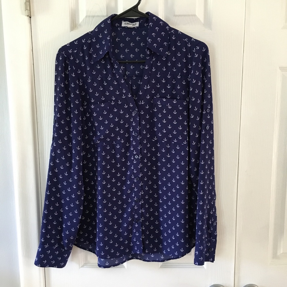 Nautical Blouse- Express Portofino (size small)